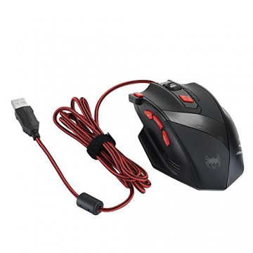 Kingtop optische Gaming Maus für Pro Gamer 9200dpi mit 8 Tasten, LED, USB schnurgebunden