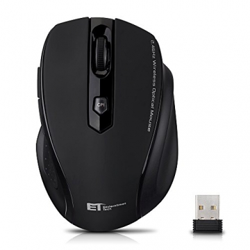 VicTsing Mini Schnurlos Maus Wireless Mouse 2.4G 2400 DPI 6 Tasten Optische Mäuse mit USB Nano Empfänger Für PC Laptop iMac Macbook Microsoft Surface, Office Home usw. - 1